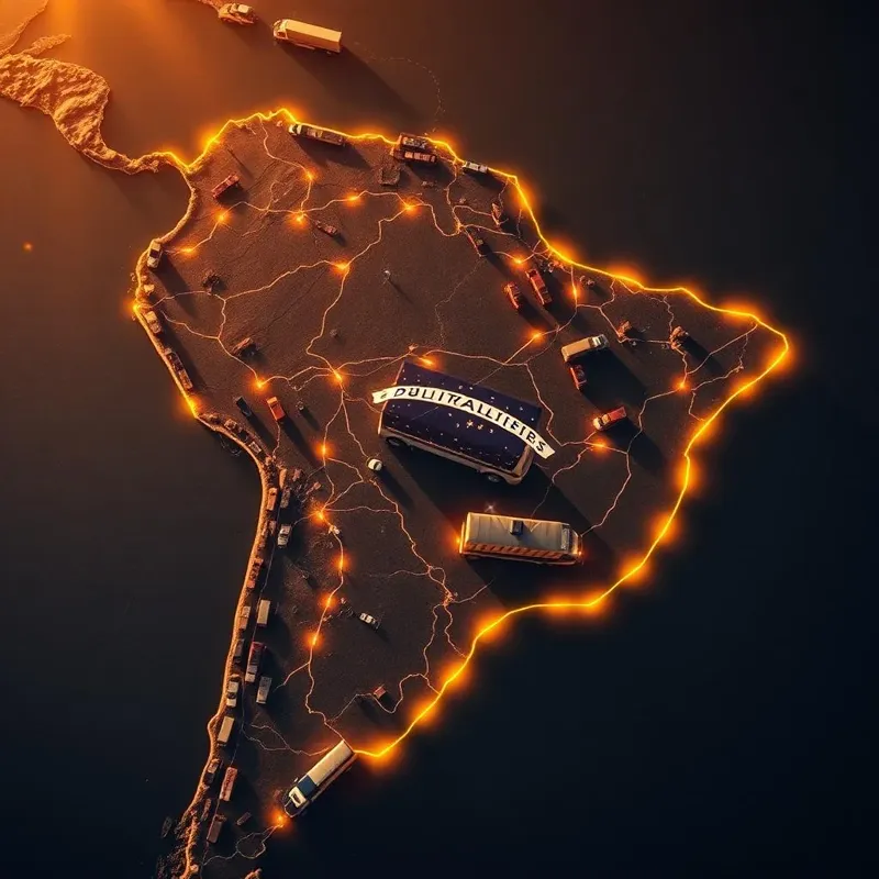 Mapa do Brasil com rotas de distribuição ITALLY